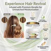 VITAMINS hair cosmetics VITAMINS Hair Cosmetics Keratin Hair Mask for Damaged Hair - Protein Keratin Treatment Deep Conditioner for Dry Locks - Collagen Biotin & Castor Oil Repair Dryness & Enhance Shine - 250 ML