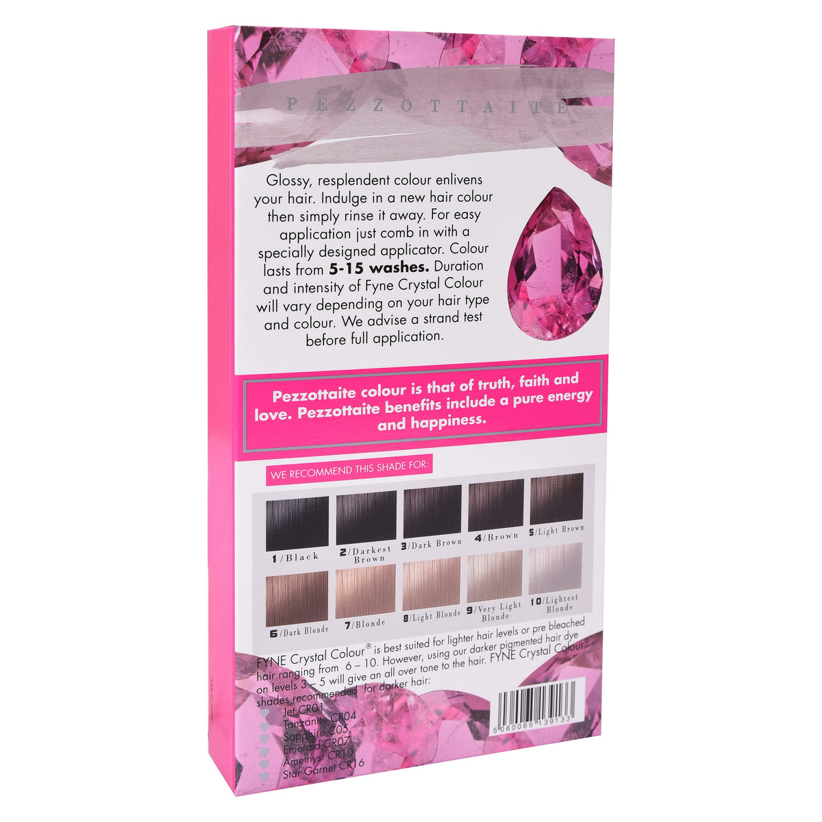 FYNE Crystal Colour - Semi Permanent Hair Colour (Pink - Pezzotaite) | Semi Permanent hair dye | Nice and Easy hair dye for Women | Built-in conditioner formula, healthier shiny hair