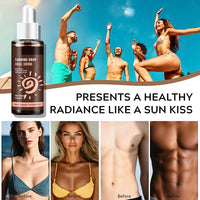 TBeautfave Sunless Tanning Drops to Drink, Oral Tanning Drops Drink, Drinkable TanningDrops, Gradual Bronzing Tan Drop, without Sun Exposure, Easy to Blend, Improve Skin Moisture & Elasticity, 60ML