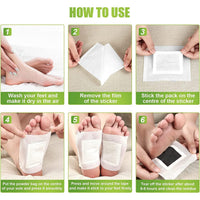 Rezolite Foot Detox Patches, 40 Pcs Natural Deep Cleansing Detox Foot Patches for Relieve Body Stress, Improve Sleep Quality, Enhance Blood Circulation