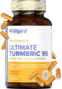 Turmeric Capsules High Strength by Wellgard, Turmeric 95, Curcumin, Made in UK