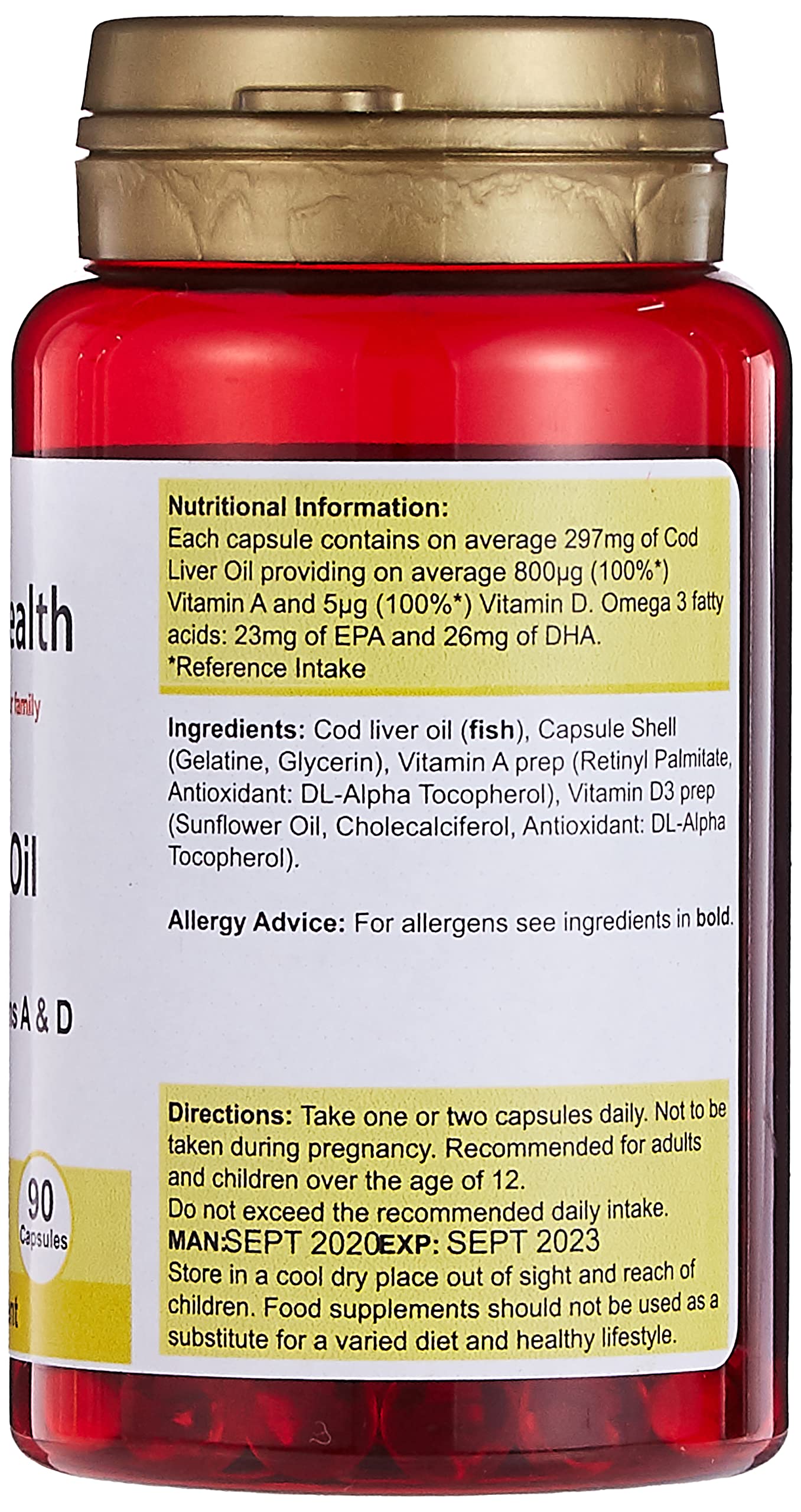 POWER HEALTH Power Health Cod Liver Oil Caps 90 caps