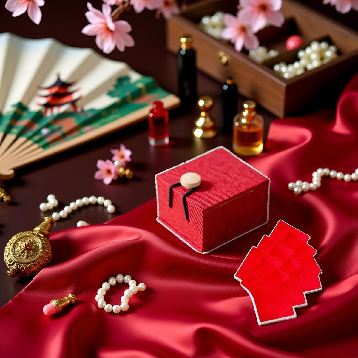 Rosojodg Red Ancient Chinese Lipstick Paper, Lip Gloss Point Lipstick Makeup Rouge Paper with Red Box Women Cosmetic Lips Tool for Beauty and Personal Care