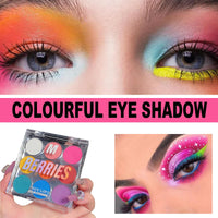 QUIWEN Highly Pigmented Eyeshadow Palette, Colorful Rainbow Matte Eye Shadow Palette, Red Blue Green Pink Purple Matte Eyeshadow Palette, Long Lasting Waterproof Bright Eye Shadow Make Up Pallet With Brush