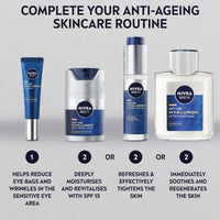 NIVEA MEN Anti-Age Hyaluron Face Moisturising Gel (50ml), Men's Moisturiser with Hyaluronic Acid and Pro-Retinol, Visibly Reduces Deep Wrinkles, Hydrates, and Firms Skin