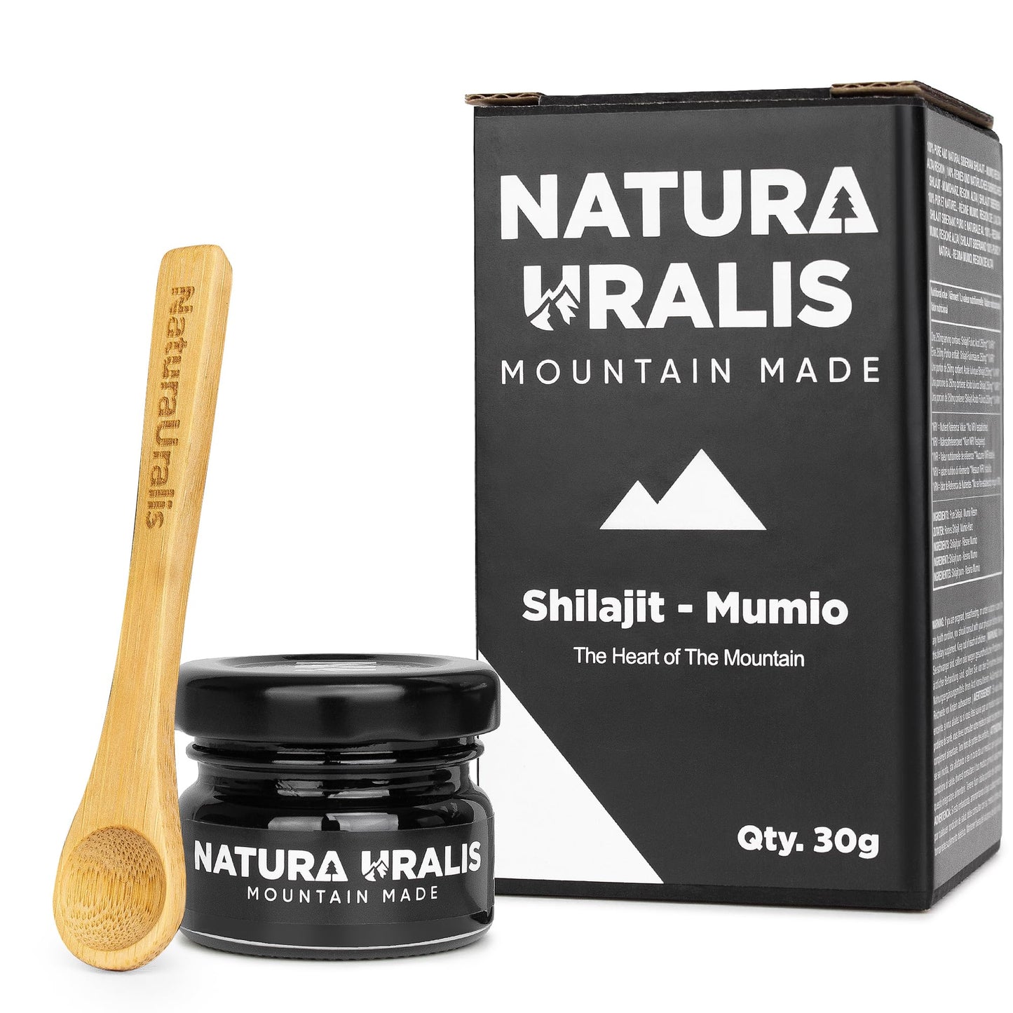Natura Uralis Shilajit Mumio | Authentic Altai Shilajit Mumio, Naturally Formed, Organic Mineral Resin - Great Source of Minerals and Acids, Low Humidity, Very Hard