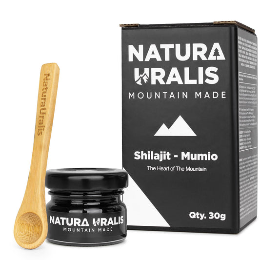 Natura Uralis Shilajit Mumio | Authentic Altai Shilajit Mumio, Naturally Formed, Organic Mineral Resin - Great Source of Minerals and Acids, Low Humidity, Very Hard