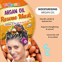7th Heaven Rescue Hair Mask Mulitpack of 4 - Deep Conditioning Treatment with Argan Oil & Panthenol for Stronger, Shinier, and Healthier Hair