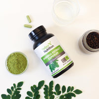 Yelixir Nutrition Moringa Capsules 5450mg, 120 Vegan Capsules, High Strength Moringa Leaf Extract with Black Pepper, Pure Formula with No Added Fillers