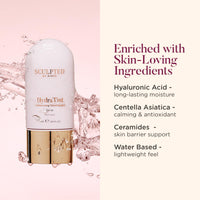 SCULPTED by Aimee Connolly Sculpted by Aimee HydraTint Tinted Serum Foundation SPF 20 Hydrating Skin Tint with Hyaluronic Acid Shade SHT7.0, Tan, Golden Undertone