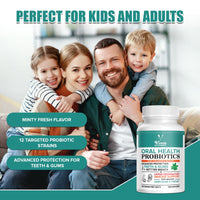 Vinco Advanced Oral Probiotics for Healthy Teeth, Gums, & Fresh Breath - Adults & Kids Immune Support for Ear, Sinus & Throat with BLIS K12 BLIS M18-100 Chewable Tablet - Fresh Mint - Made in The UK