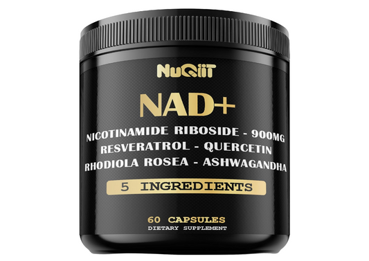 NAD+ Supplement with Nicotinamide Riboside 900mg, Quercetin, Turmeric, Rhodiola Rosea - 60 Capsule