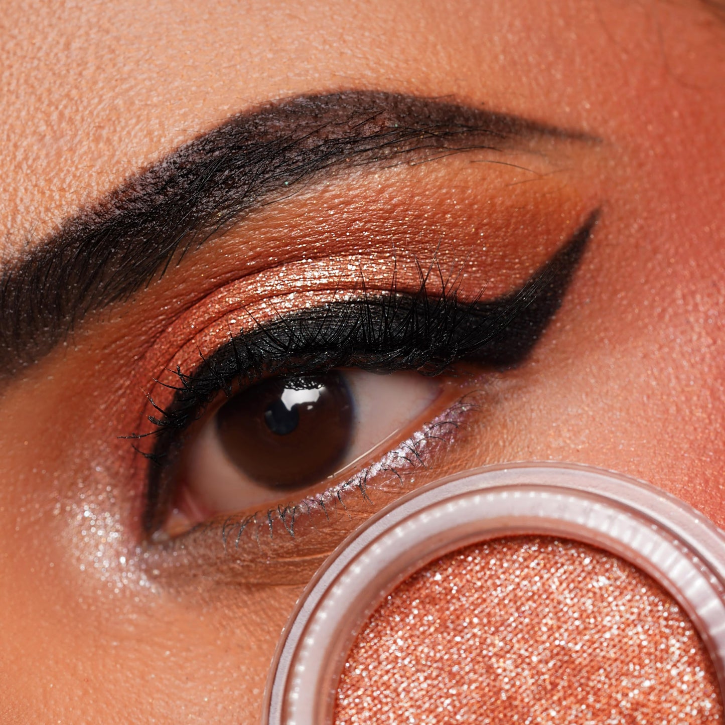 OULAC Cream Eyeshadow, Glitter Peach Eyeshadow, Holds Makeup For 12 Hours +, Waterproof and Sweatproof, Crease Resistant, Vegan | 06g, Cheers! (08)