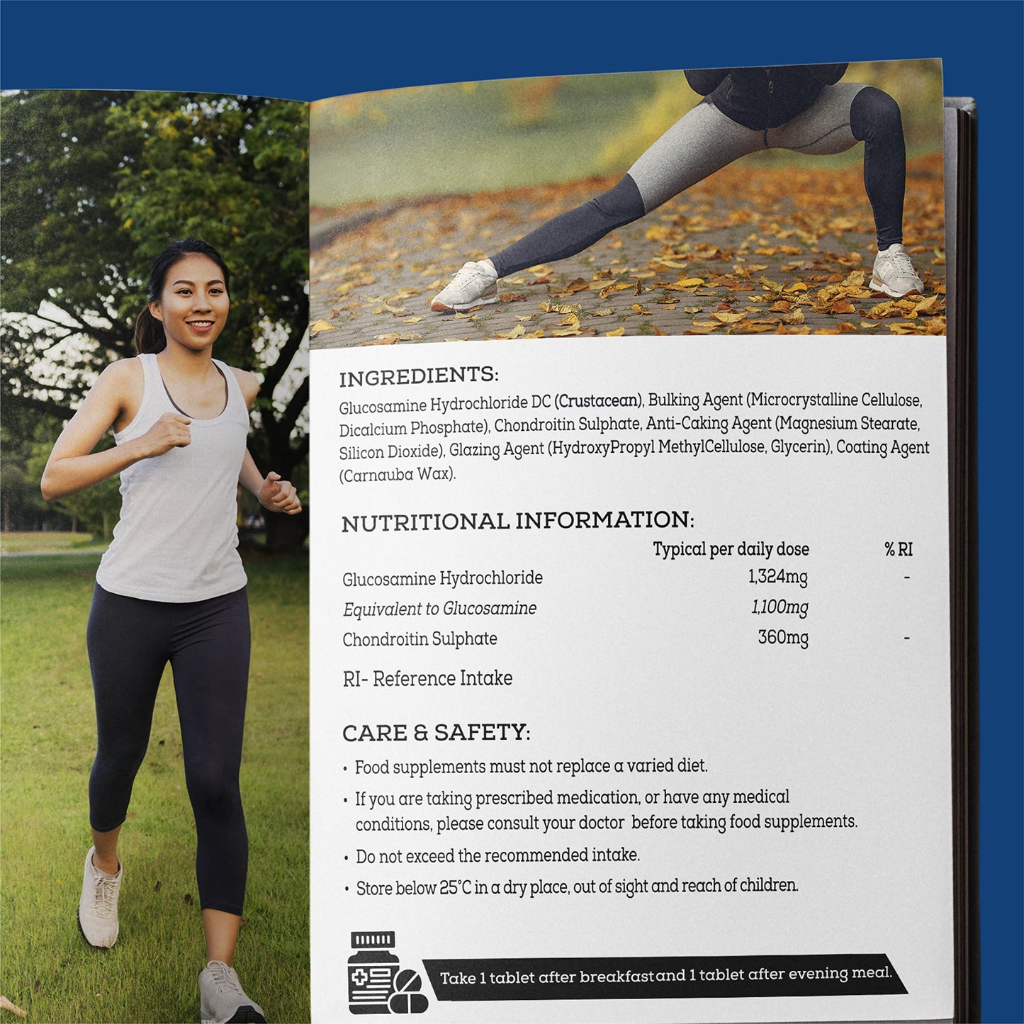 Flexeze Plus: 60 Tablets (1 Month Supply) - Advanced Nutritional Bone and Joint Care Supplement, Contains Glucosamine HCL (1324mg) and Chondroitin Sulphate (360mg), Made in UK by Good Vitamin Company