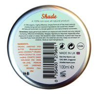 Shade All-Natural Sunscreen SPF25 - Unscented - Mineral-based - Only 4 Ingredients - 100ml