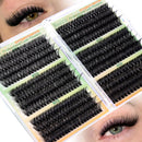 Ruairie Fluffy Cluster Lashes D Curl Volume Individual Eyelashes Clusters 50D-60D-70D-80D-100D-120D Wispy Lashes Individual Cluster 464pcs 12-18MM Lash Clusters