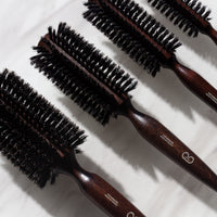 l'artisan BROSSIER L'Artisan Brossier - Round Hairbrush Natural Bristle in Beech Wood 10 Rows – Handmade in France