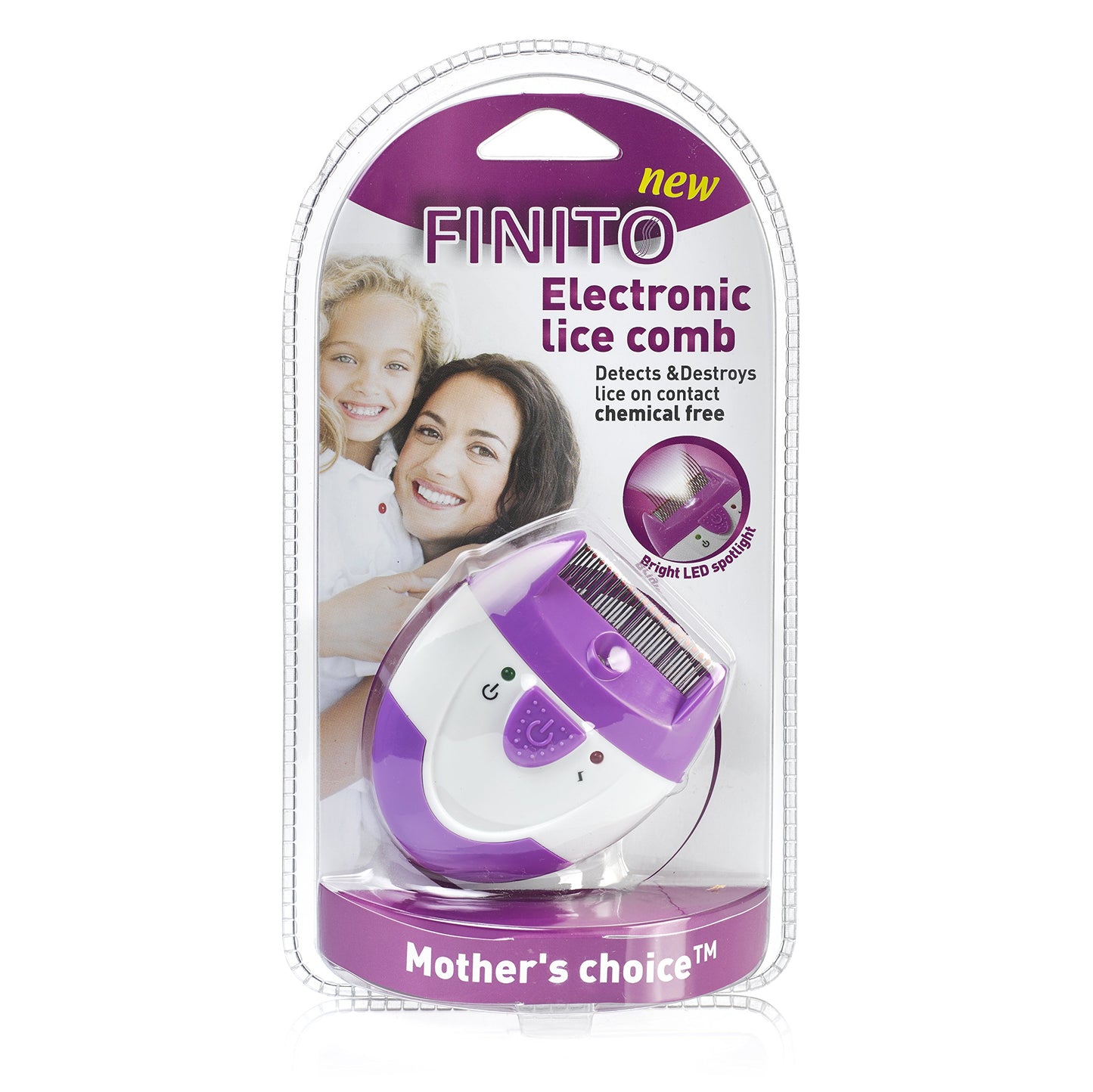 Finito Electronic Lice Comb - Detects And Destroy Lice On Contact Chemical Free