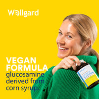 Vegan Glucosamine Phytodroitin by Wellgard - Quercetin, MSM, Botanical Alternative to Chondroitin (Phytodroitin), Ginger Extract, Extract, Rosehip, Made in UK