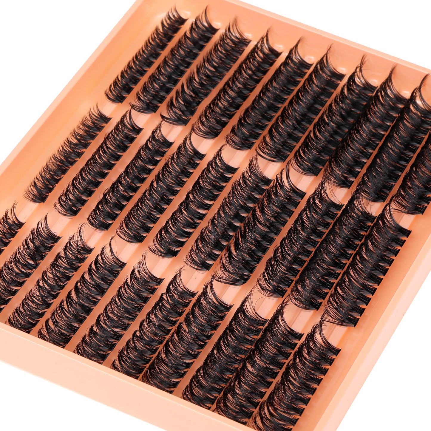 JIMIRE 300Pcs Eyelash Extension Kit Fluffy 60D+80D+100D Cluster Lashes Kit with Bond and Seal Lash Glue Natural Individual Eyelashes 10-18MM Lashes Individual Cluster Kit