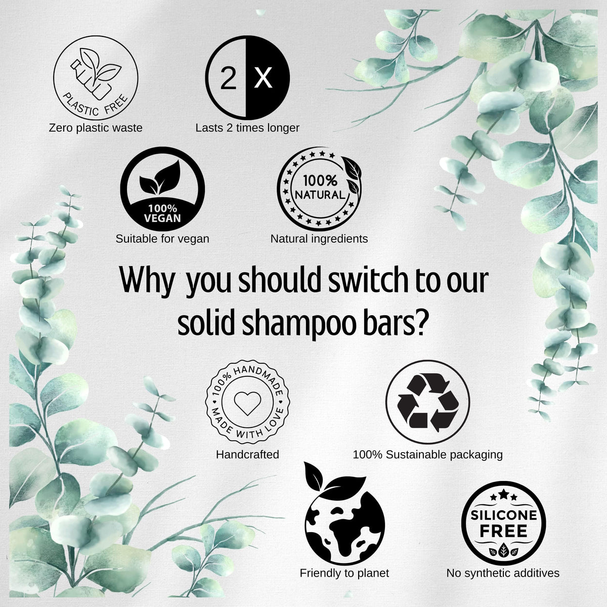 Vilana Natural Beauty Sensation Natural Shampoo Bar 2x70g by Vilana | Tones the Scalp, Reduces Hair Loss, Restores Hair Shine & Smoothness | Sulphate Free Hair Shampoo Bar – Suitable for All Hair Types & Problematic Scalp