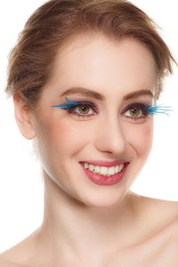 Dorisue Dark Blue Long - Tail Feather Lashes - Halloween Sea Witch/Mermaid Costume Eyelashes | Dramatic Reusable Lash for Cosplay/Party lashes