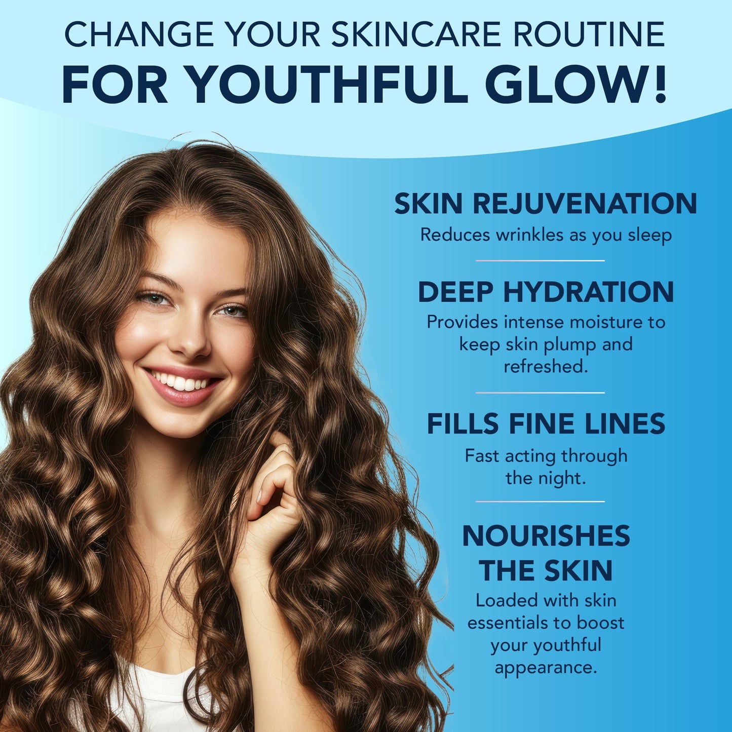 Reverse Life - Night Cream - Face Cream for Wrinkles with Lifting and Filling Properties - Contains Hyaluronic Acid, Marine Collagen & Retinol - 50ml