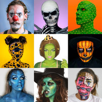 CCbeauty Professional 36 Colours Face Paint Palette,Face Painting Kit,Neon Body Paint,Non-Toxic Oil Based SFX Makeup With Loose Powder,10 Brushes For Halloween Special Effects Costume Cosplay Makeup