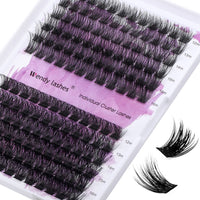 WENDY LASHES Individual Lashes D Curl Cluster Lashes FD18/B 0.07mm 12-16mm Mixed DIY Lash Extensions Wide Stem Individual Eyelash Clusters Reusable Soft and Wispy Clusters Eyelash Extensions(FD18+B-D-MIX12-16)