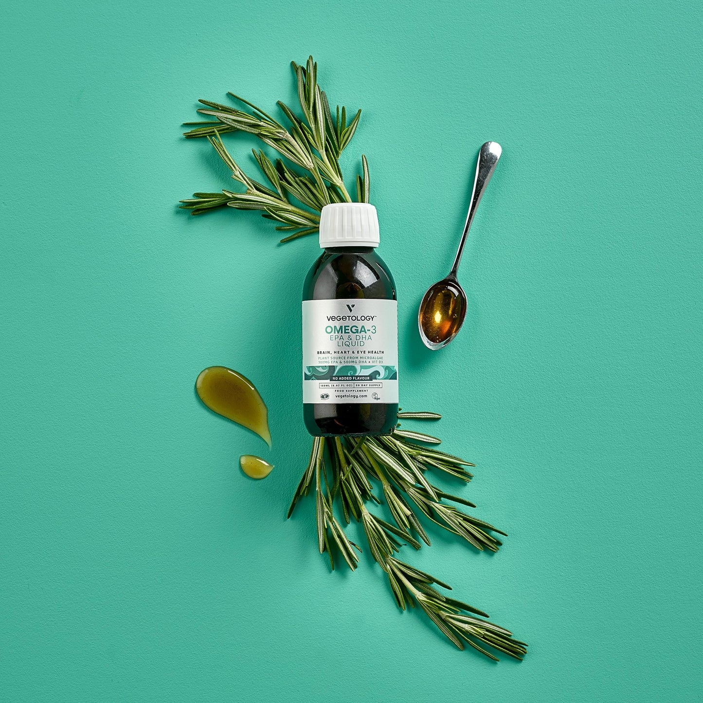 Vegetology Omega 3 | Vegan Omega 3 from Microalgae | EPA & DHA Liquid | Stronger Than Fish-Based Supplements | 100% Natural & UK Made | Vegan Omega Fish Oil Alternative