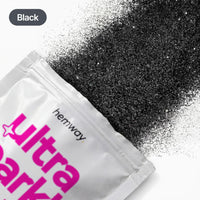 Hemway Ultra Sparkle Glitter Black 100g Ultrafine | Glitter for Arts & Craft, Makeup, Nail Art, Crafting, Card Making, Sparkle Decoration
