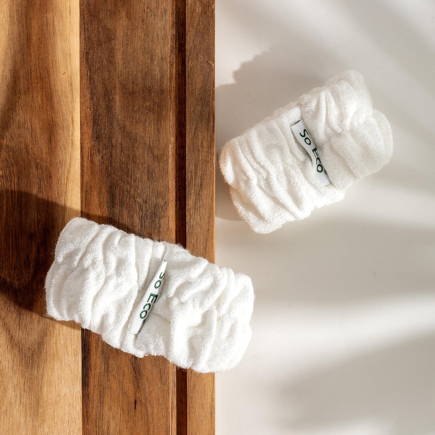 So Eco Wash Wrist Bands (2 Pack) – Reusable Cotton Wrist Bands for Skincare, Prevent Water Run-Off, Soft & Absorbent
