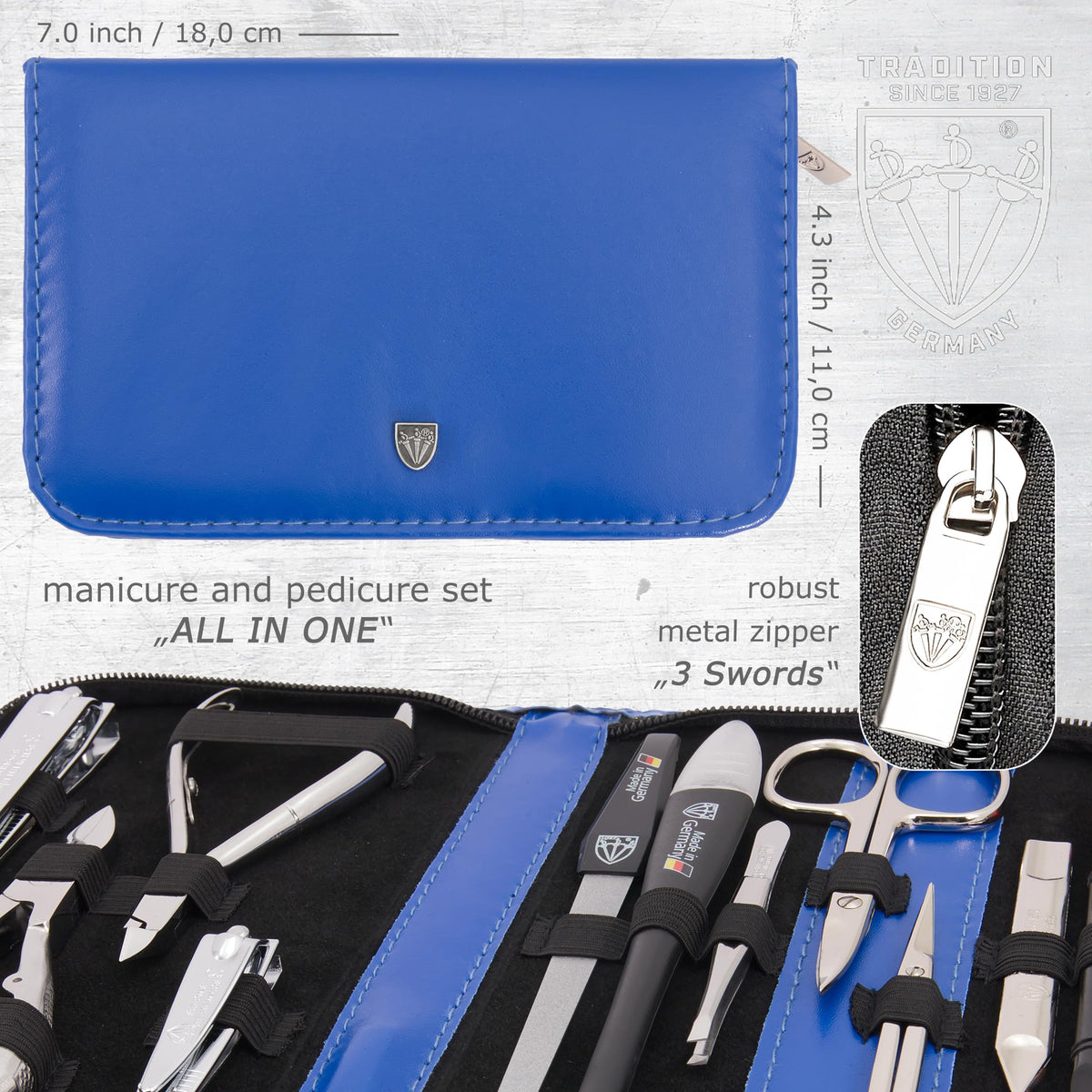 3 Swords Germany - manicure pedicure set kit - brand quality by 3 Swords