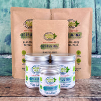 Hawaiian Spirulina Capsules 500mg by The Natural Health Market - 100% Pure - No Additives - Plastic Free Packaging - Made in England - Vegan-Friendly Supplement (120 Capsule - TIN)