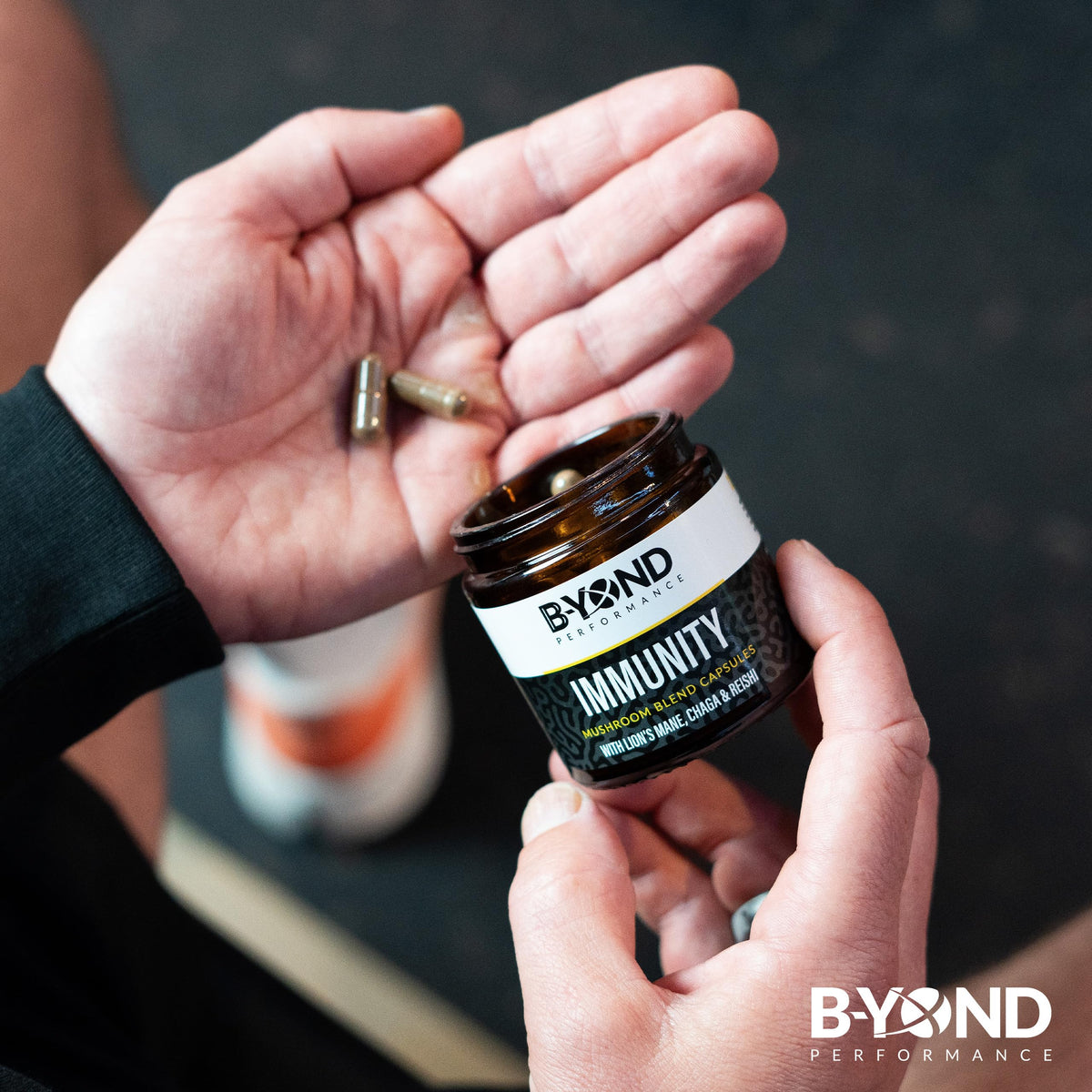B-YOND Performance Mushroom Complex Supplements for Immune Support - Premium Lion’s Mane Mushroom Supplement Capsules with Chaga, Maitake & Reishi Mushroom - Supplement for Women & Men by B-Yond Performance, 60 Capsules