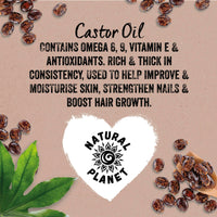 Natural Planet Castor OIl 100ml Cold Pressed Premium Quality 100% Pure Hexane-Free, Non GMO, Versatile Usage Eyelashes, Eyebrows and Hair growth