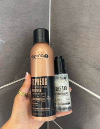 Sienna X Self Tan Drops Concentrated Serum (30ml) Add Self Tanning Serum Drops to Skin Care for Custom Face Tan, Cruelty Free and Vegan