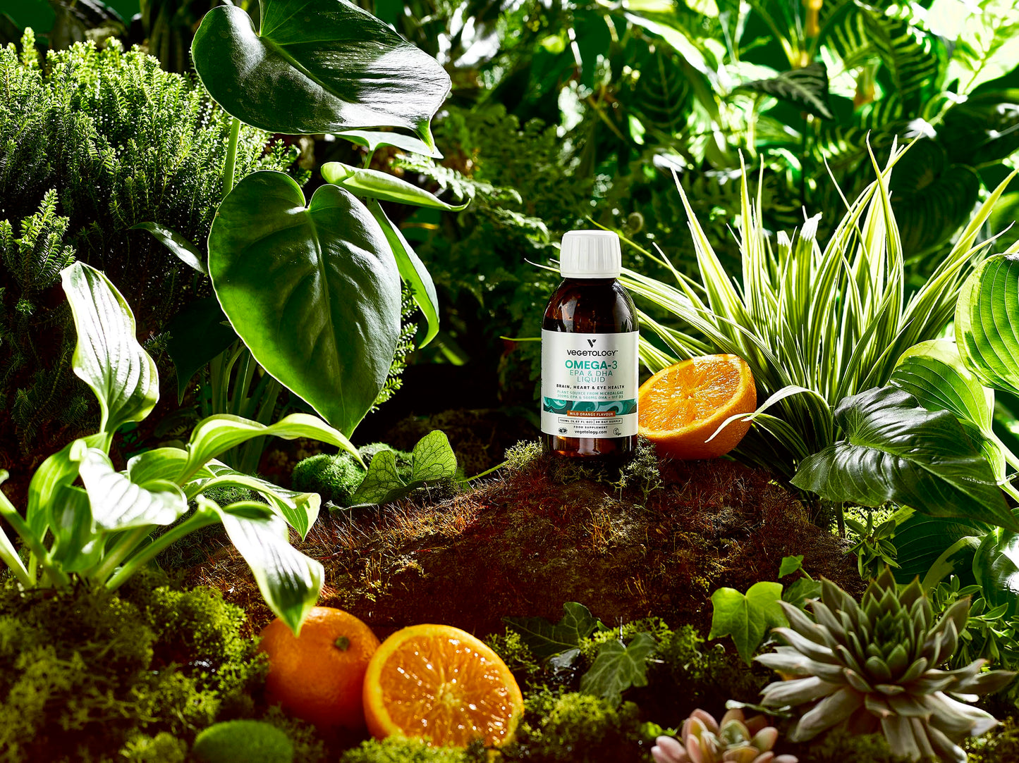 Vegetology Omega 3 | Vegan Omega 3 from Microalgae | Mild Orange Flavoured Liquid | Stronger Than Fish-Based Supplements | 100% Natural & UK Made | Vegan Omega Fish Oil Alternative