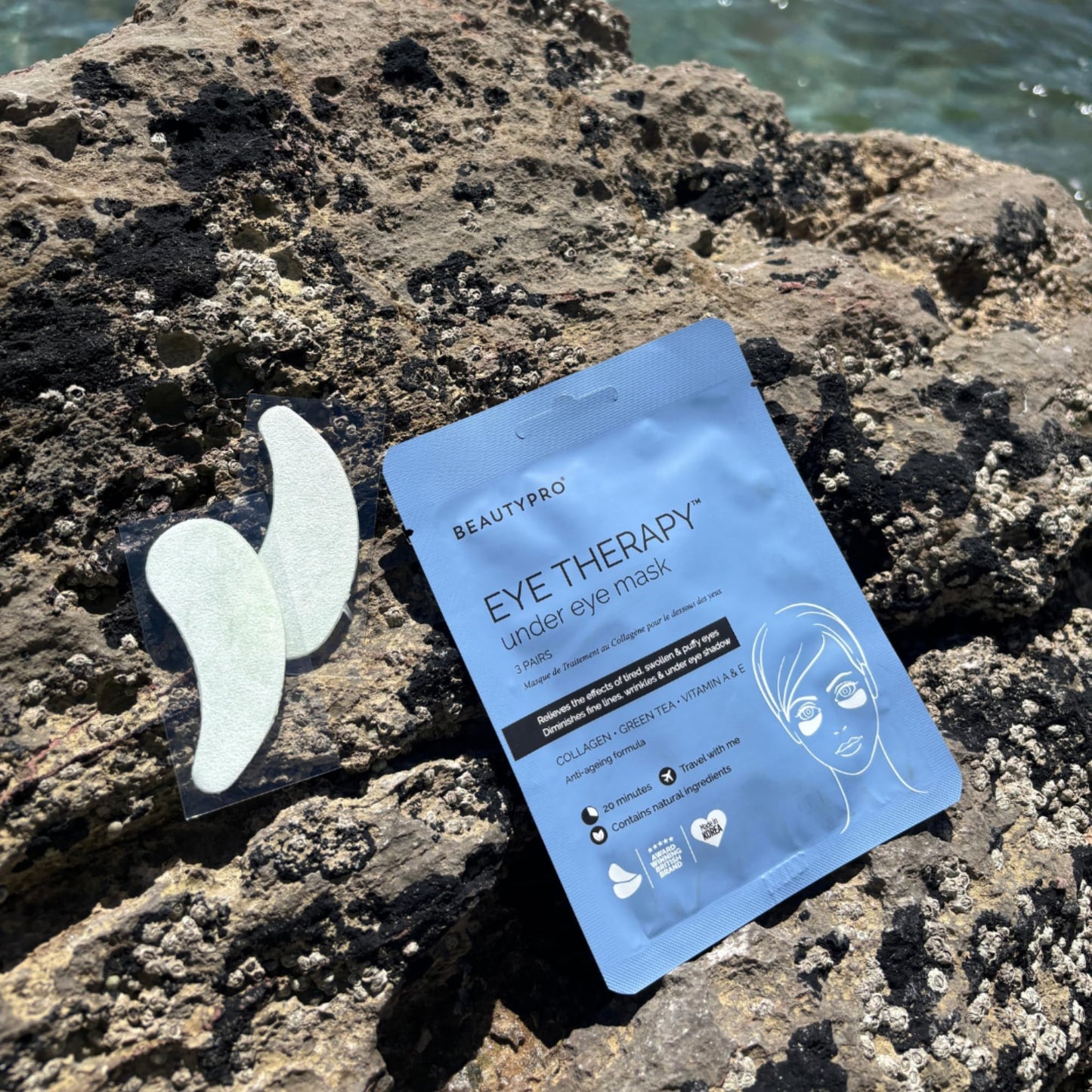 BeautyPro BEAUTYPRO EYE THERAPY Under Eye Gel Patches Natural Green Tea Extract Pads Collagen Skincare Masks for Puffy Eyes Dark Circles & Wrinkles Vegan 3 Pairs Multi Award Winning Brand