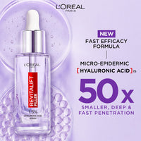 L'Oreal Paris Hyaluronic Acid Serum Revitalift Filler [+Hyaluronic Acid], 1.5% Pure Concentrated Hyaluronic Acid Dropper Serum, 30ml