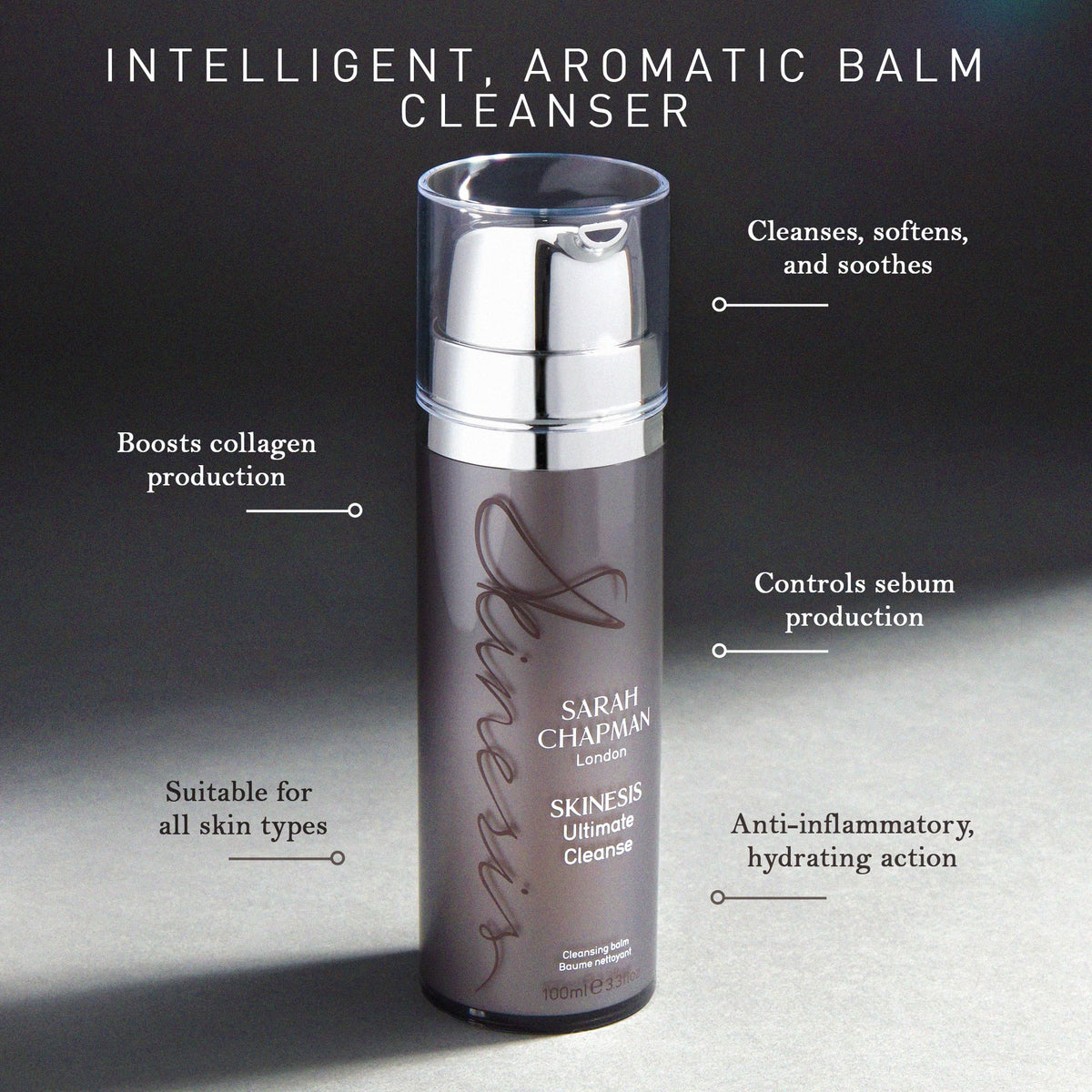 Sarah Chapman Skinesis Ultimate Cleanse - 100ml Omega Rich Cleansing Balm Makeup Remover - Great Oil Cleanser and Make Up Remover for All Types of Skins
