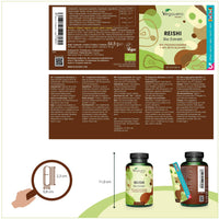 Vegavero Organic Reishi Extract | 8400 mg (14:1) Ganoderma Lucidum | with Polysaccharides & Beta Glucans | Mushroom Supplement | 90 Capsules | Vegan