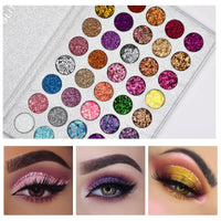 Bezavea 40-Color Eyeshadow Palette with Highly Pigmented Glitters and Shimmers for Day or Night Makeup Looks
