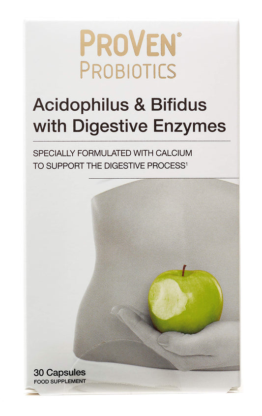 Proven Probiotics Acidopholus and Bifidus with Digestive Enzymes Capsules, 30-Count
