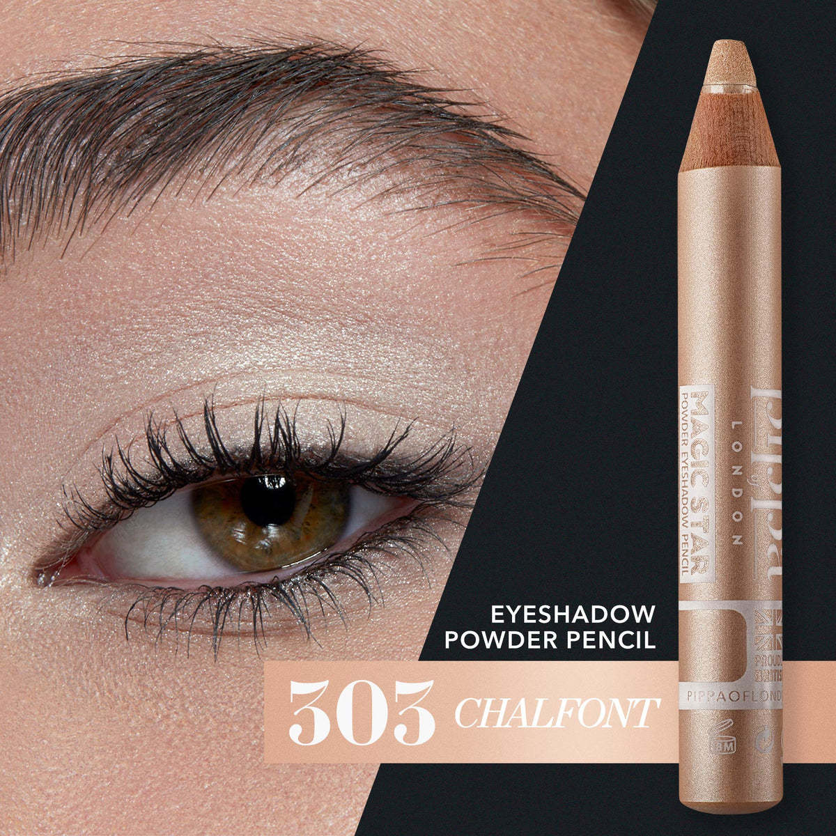 Pippa Of London Pippa of London Magic Star Eyeshadow Powder Pencil, Long Lasting, Blendable Eye Make Up Stick