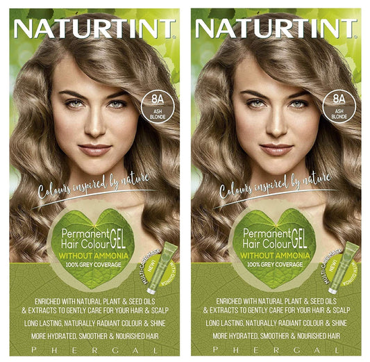 (2 Pack) - Naturtint - Hair Dye - 8A Ash Blonde | 135ml | 2 PACK BUNDLE