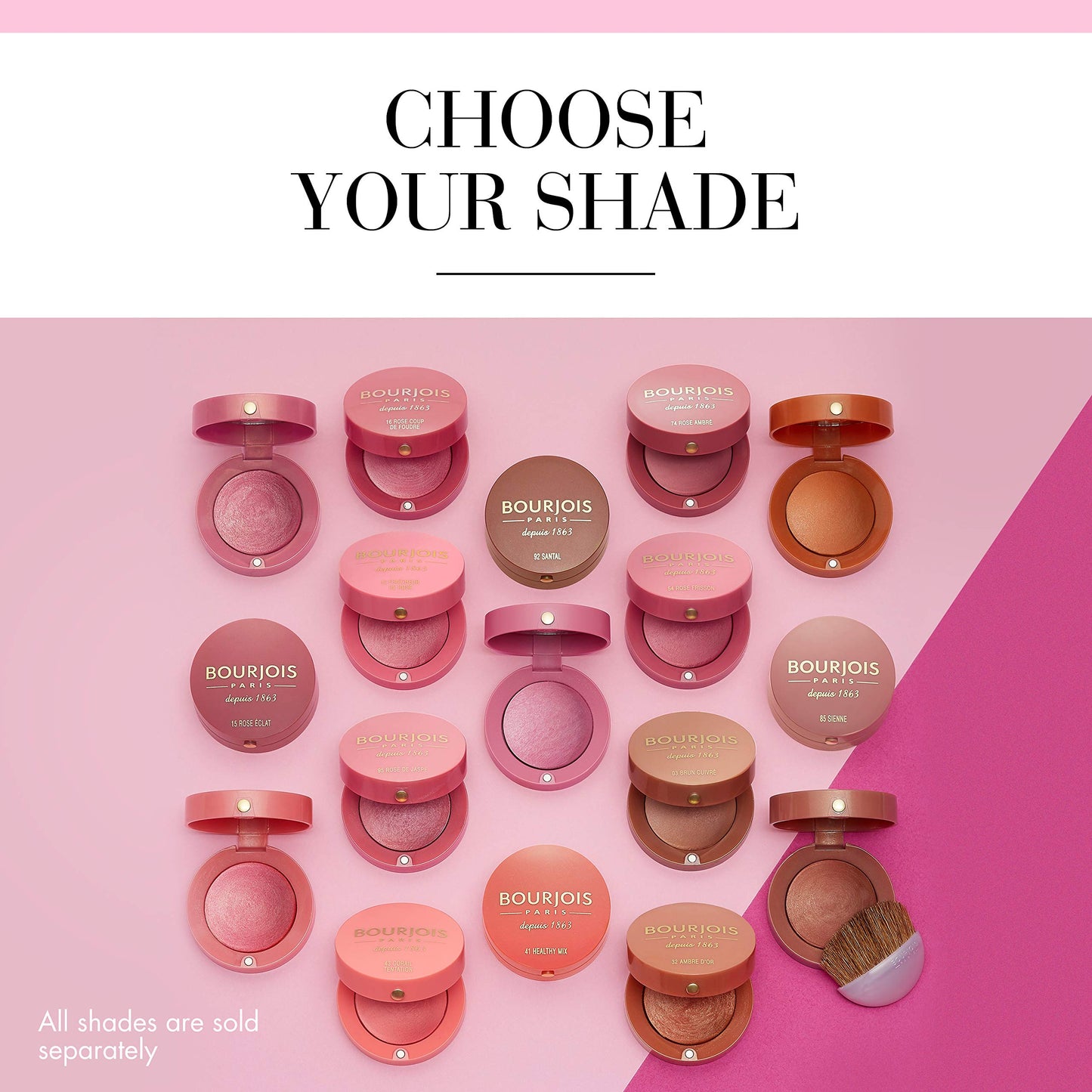 Bourjois Little Round Pot Blusher 16 Rose Coup De Foudre, 2.5g