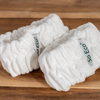 So Eco Wash Wrist Bands (2 Pack) – Reusable Cotton Wrist Bands for Skincare, Prevent Water Run-Off, Soft & Absorbent
