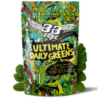 33Fuel Daily Greens Powder - UPF-Free Premium Superfood & Fibre Blend for Gut Health with only Natural Ingredients, Daily Greens Super Blend, Vegan, Handmade in The UK – Original