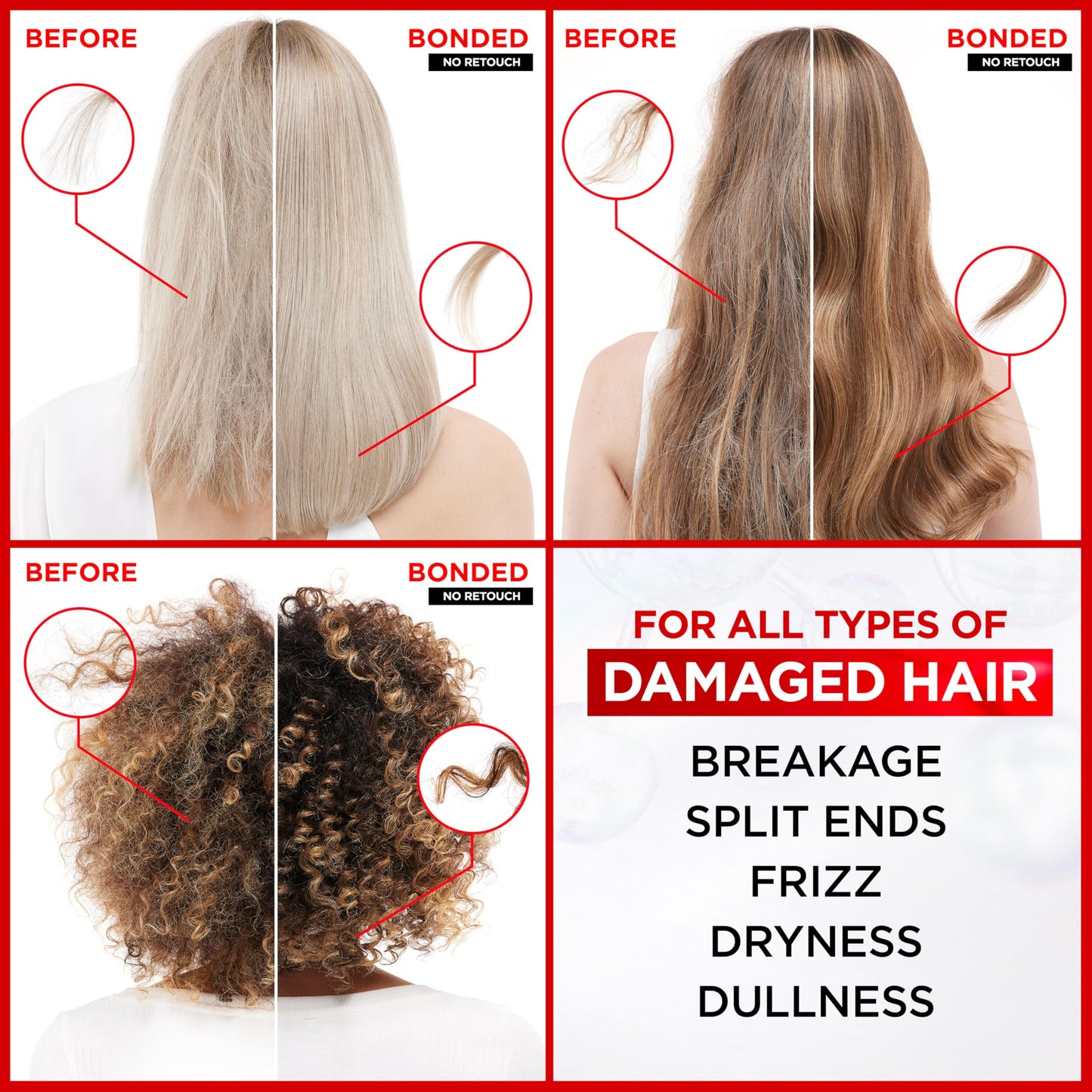 L'Oreal Paris L'Oréal Paris Elvive Bond Repair Sulphate-Free Shampoo, with Citric Acid Complex, Restores Original Strength, 98% Less Breakage, 90% More Shine, 82% Stronger, for All Damaged Hair, 200ml